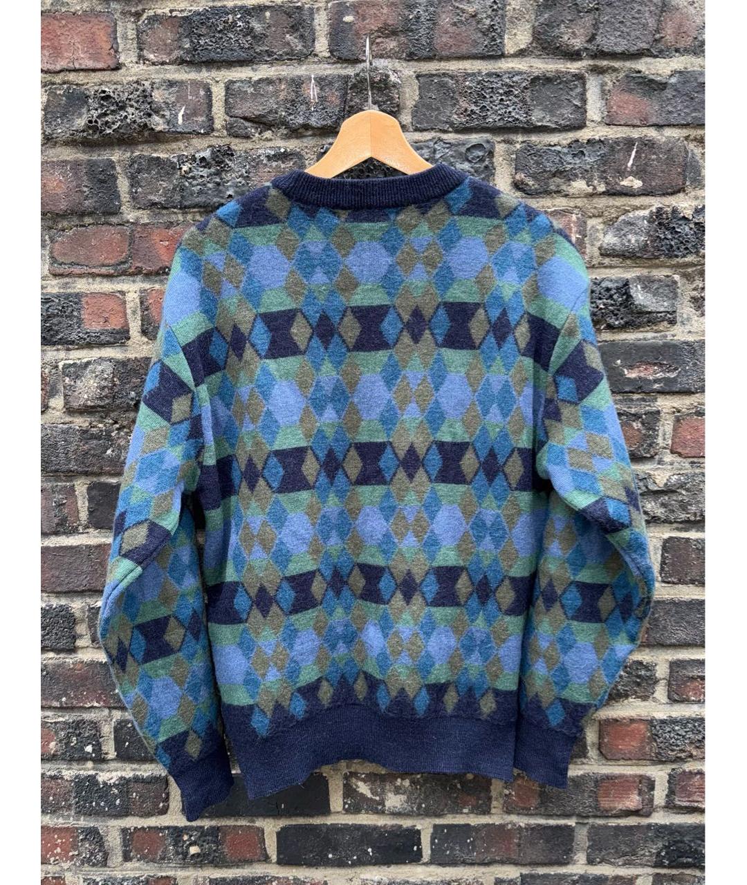 SAINT LAURENT Синий шерстяной джемпер / свитер, фото 8