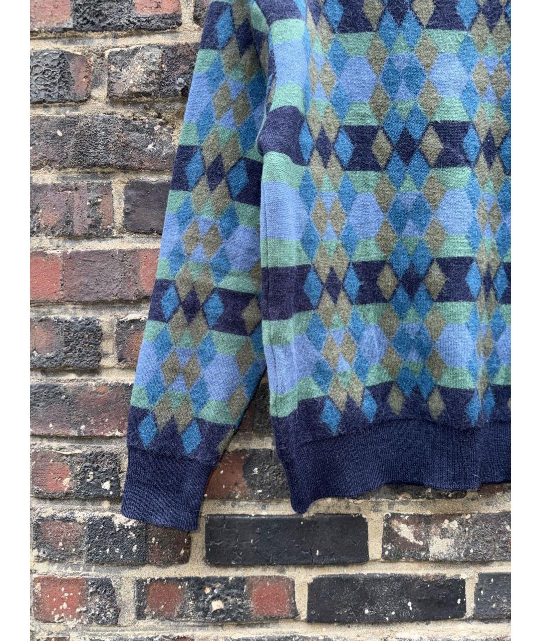 SAINT LAURENT Синий шерстяной джемпер / свитер, фото 6