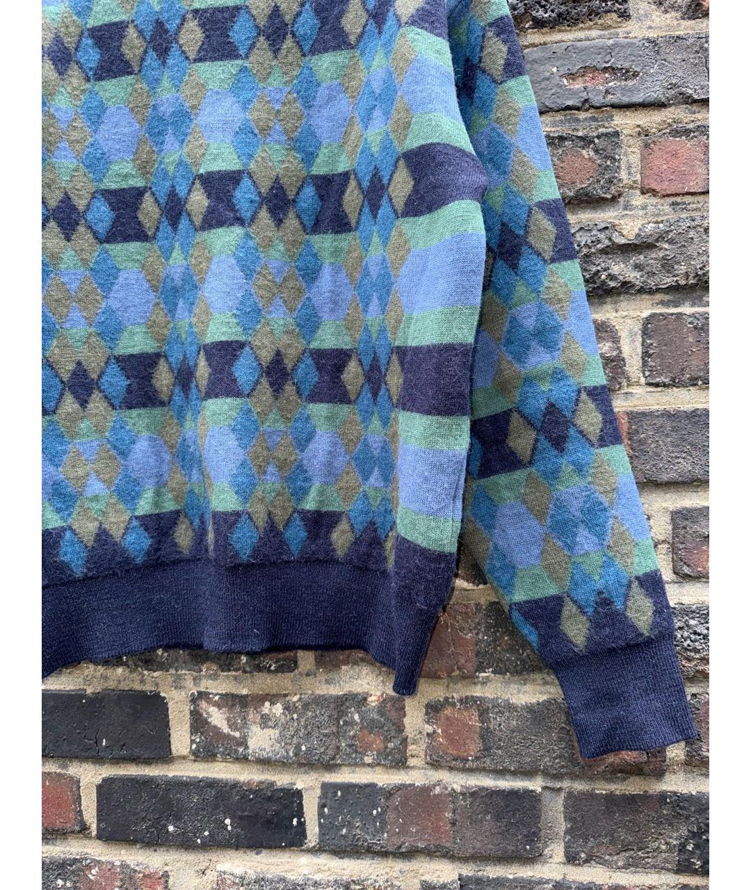 SAINT LAURENT Синий шерстяной джемпер / свитер, фото 7