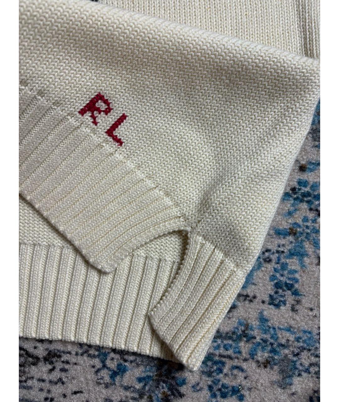 POLO RALPH LAUREN Бежевый хлопковый джемпер / свитер, фото 7
