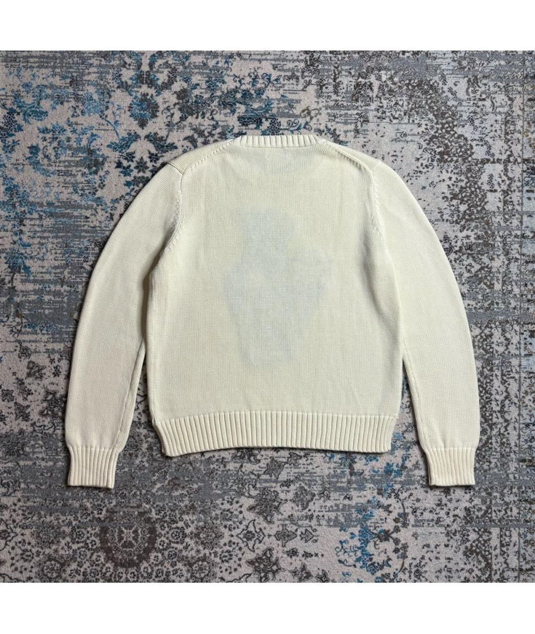 POLO RALPH LAUREN Бежевый хлопковый джемпер / свитер, фото 2
