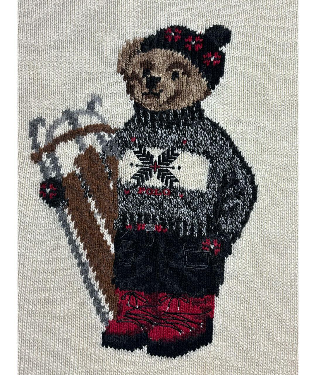 POLO RALPH LAUREN Бежевый хлопковый джемпер / свитер, фото 4