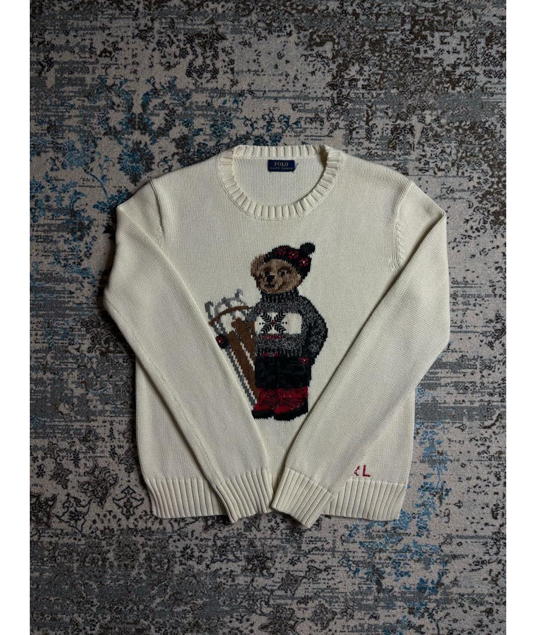 POLO RALPH LAUREN Бежевый хлопковый джемпер / свитер, фото 5