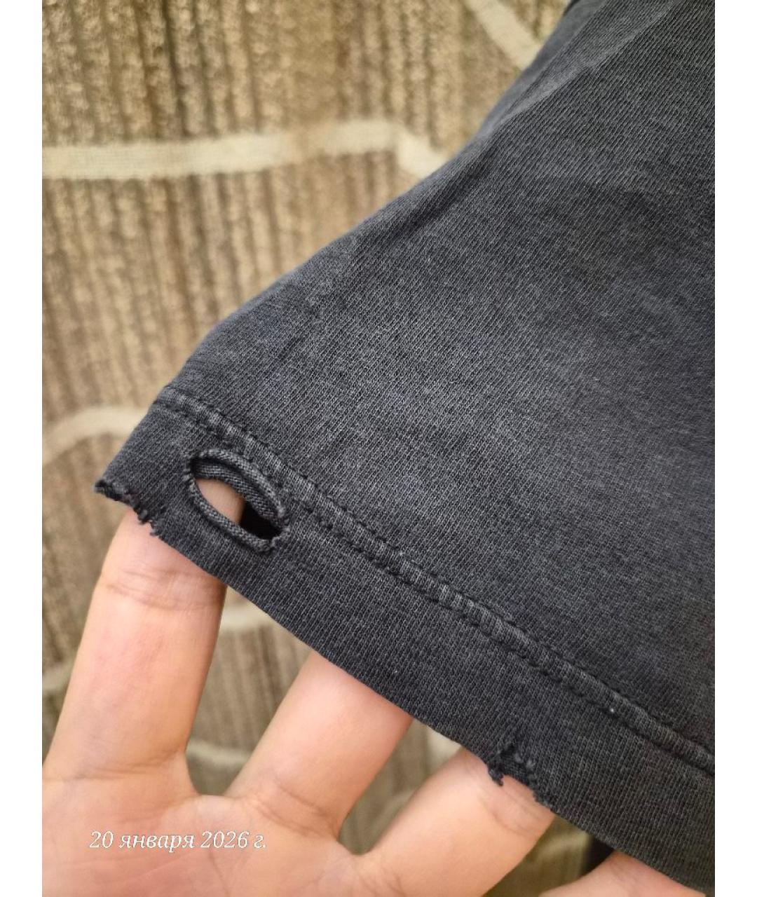 PINKO Черная хлопковая футболка, фото 5