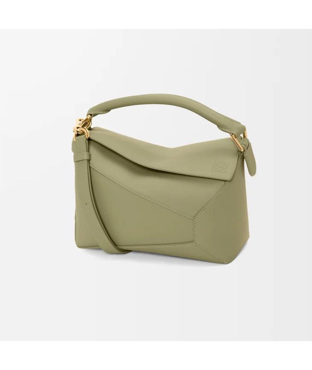 LOEWE Зеленая кожаная сумка через плечо, фото 6