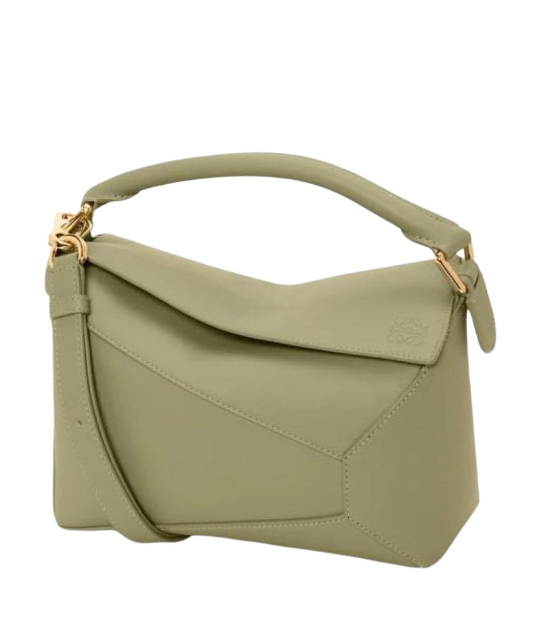 LOEWE Зеленая кожаная сумка через плечо, фото 1