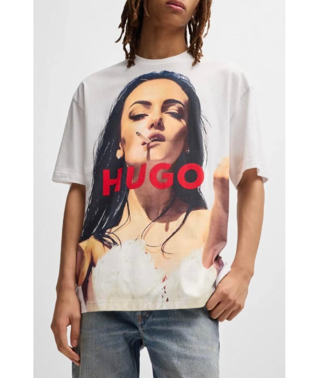 HUGO Мульти хлопковая футболка, фото 4