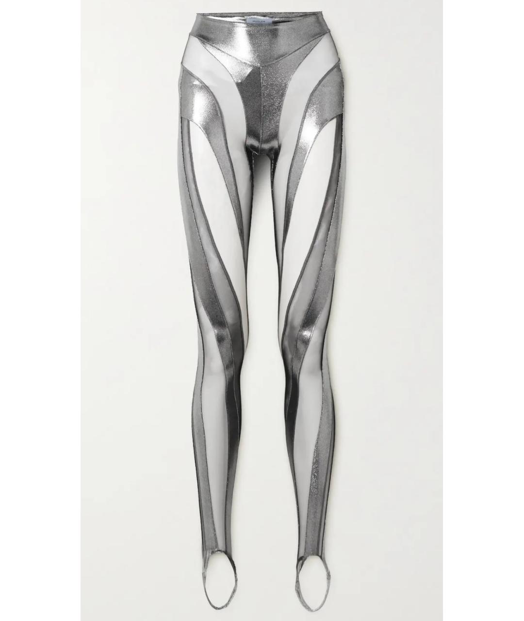 MUGLER Серебряные полиамидовые леггинсы и велосипедки, фото 6