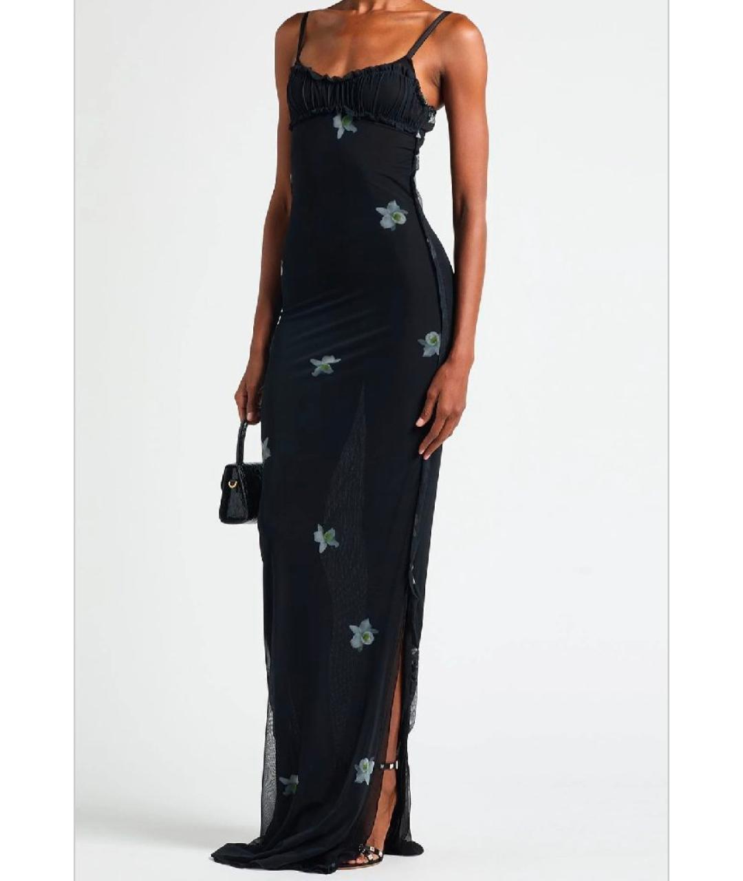 PINKO Черное полиэстеровое коктейльное платье, фото 2