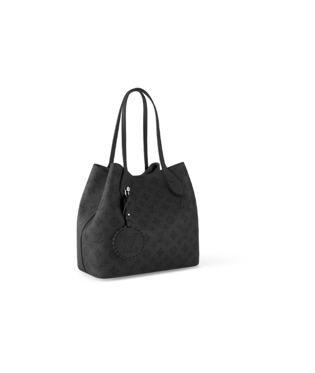 LOUIS VUITTON Черная кожаная сумка тоут, фото 2