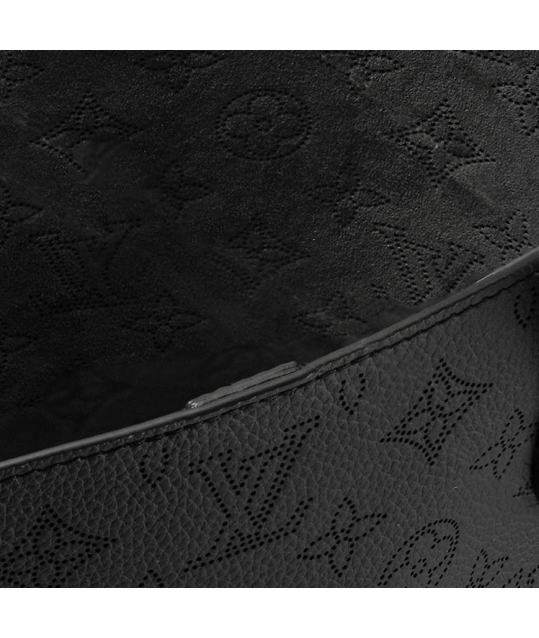 LOUIS VUITTON Черная кожаная сумка тоут, фото 6