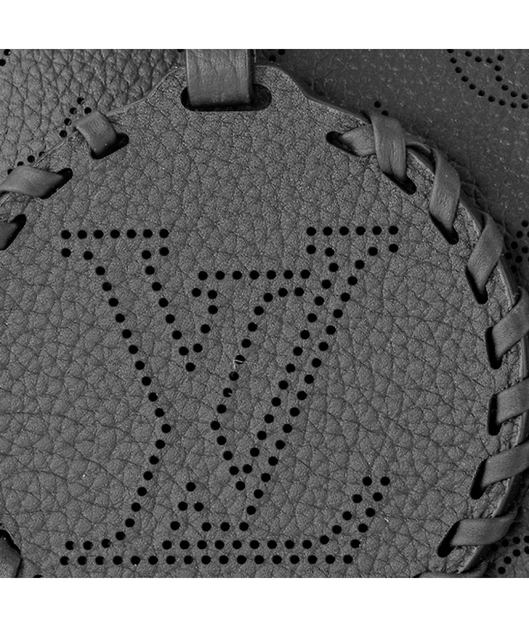 LOUIS VUITTON Черная кожаная сумка тоут, фото 5