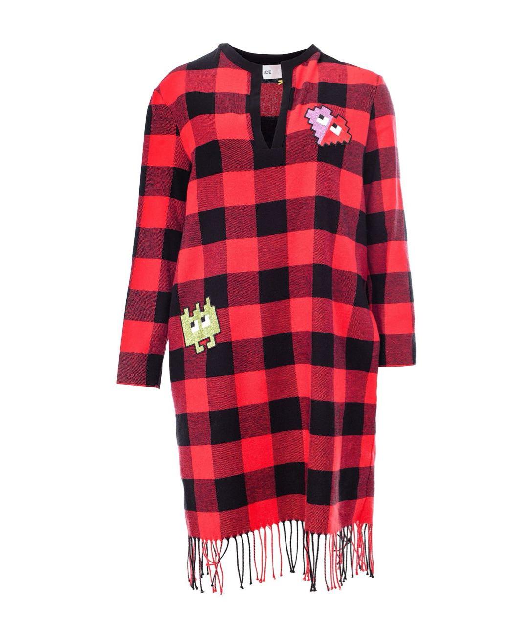 ICEBERG Красное хлопковое повседневное платье, фото 1