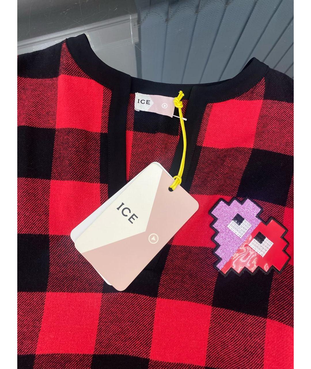 ICEBERG Красное хлопковое повседневное платье, фото 3