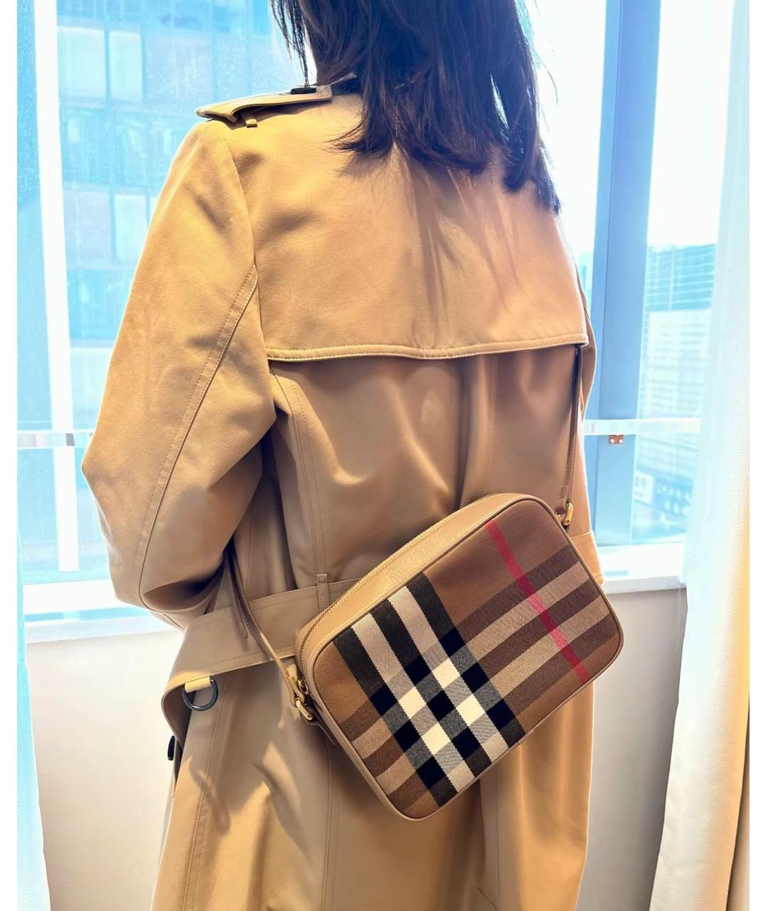 BURBERRY Бежевая сумка через плечо, фото 5