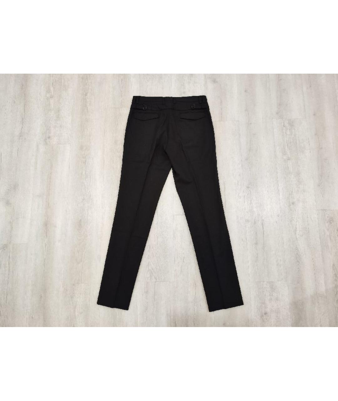 KENZO Черные шерстяные классические брюки, фото 2