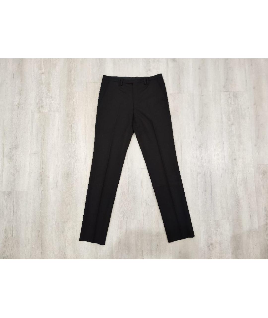 KENZO Черные шерстяные классические брюки, фото 5