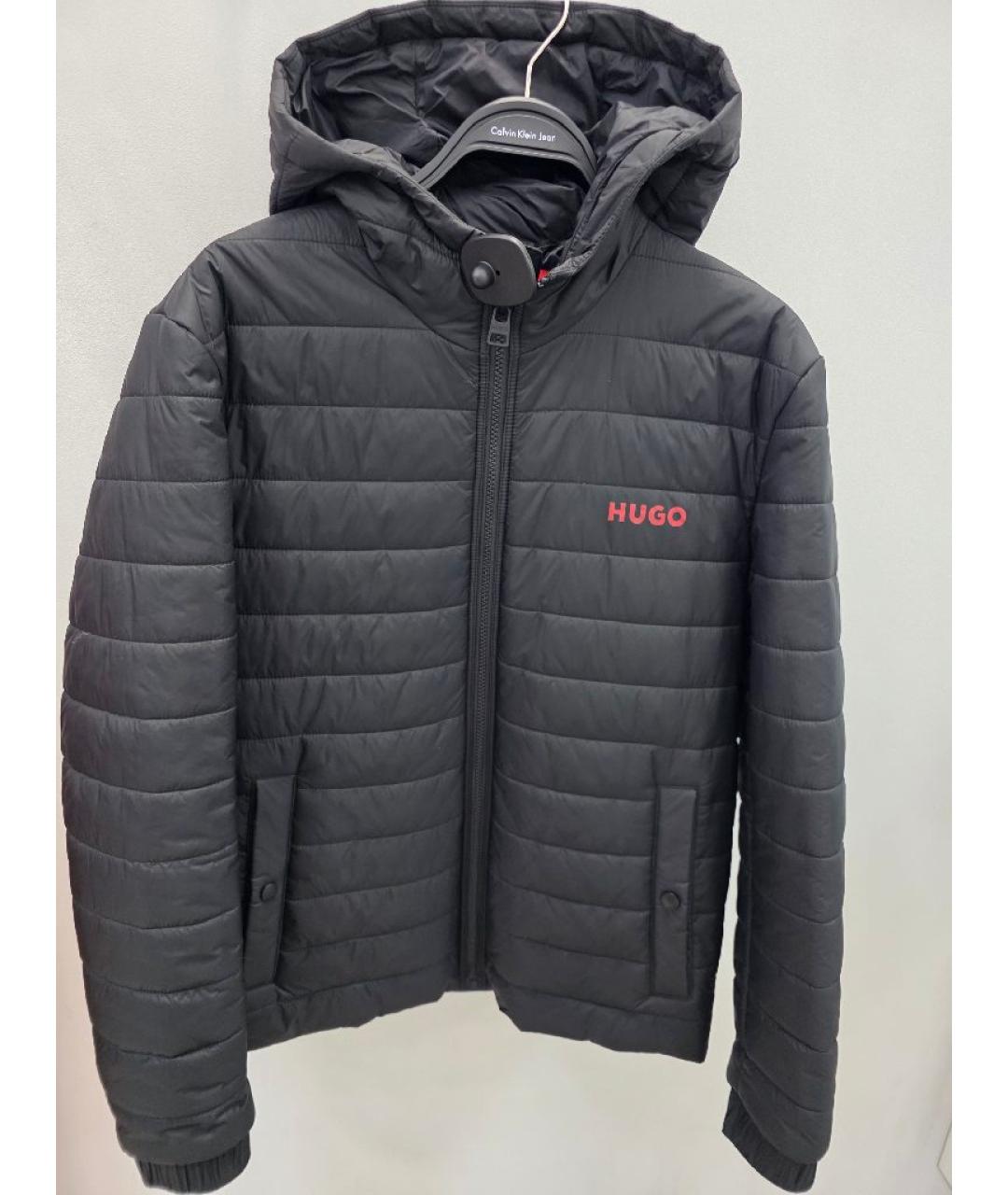 HUGO Черная полиэстеровая куртка, фото 4
