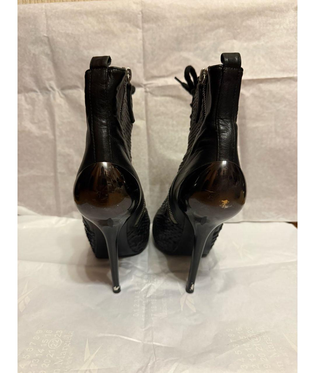 GIUSEPPE ZANOTTI DESIGN Черные сапоги из экзотической кожи, фото 4