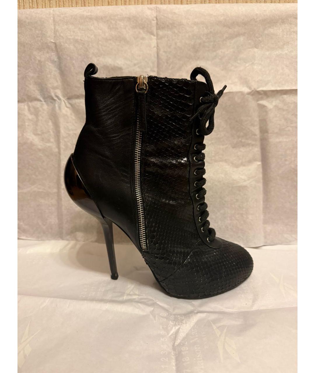 GIUSEPPE ZANOTTI DESIGN Черные сапоги из экзотической кожи, фото 6