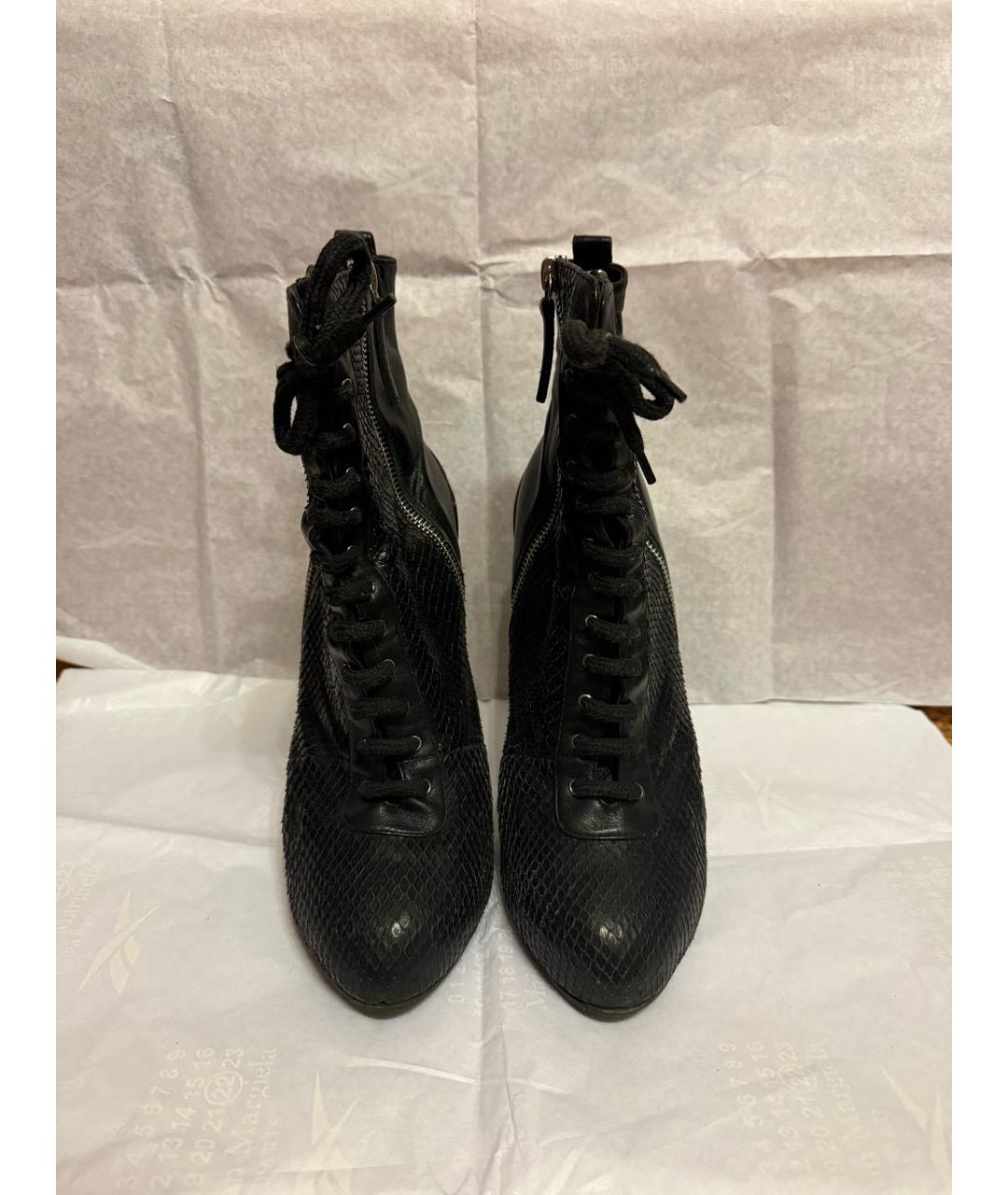 GIUSEPPE ZANOTTI DESIGN Черные сапоги из экзотической кожи, фото 2