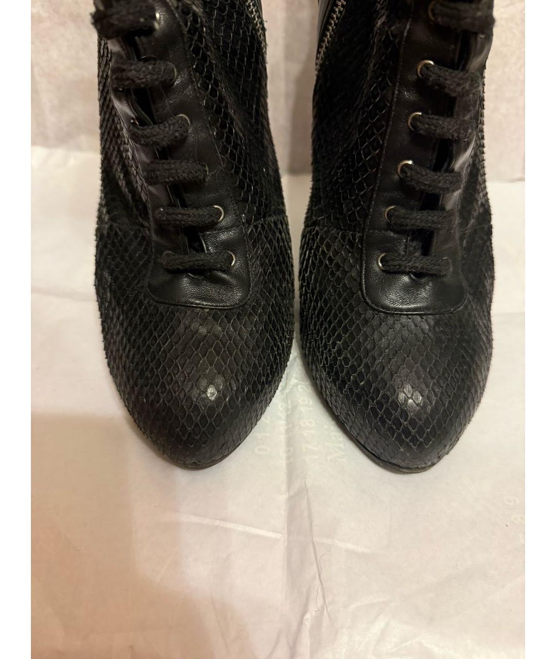 GIUSEPPE ZANOTTI DESIGN Черные сапоги из экзотической кожи, фото 3