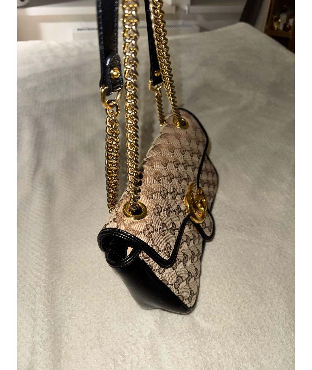 GUCCI Коричневая тканевая сумка через плечо, фото 3