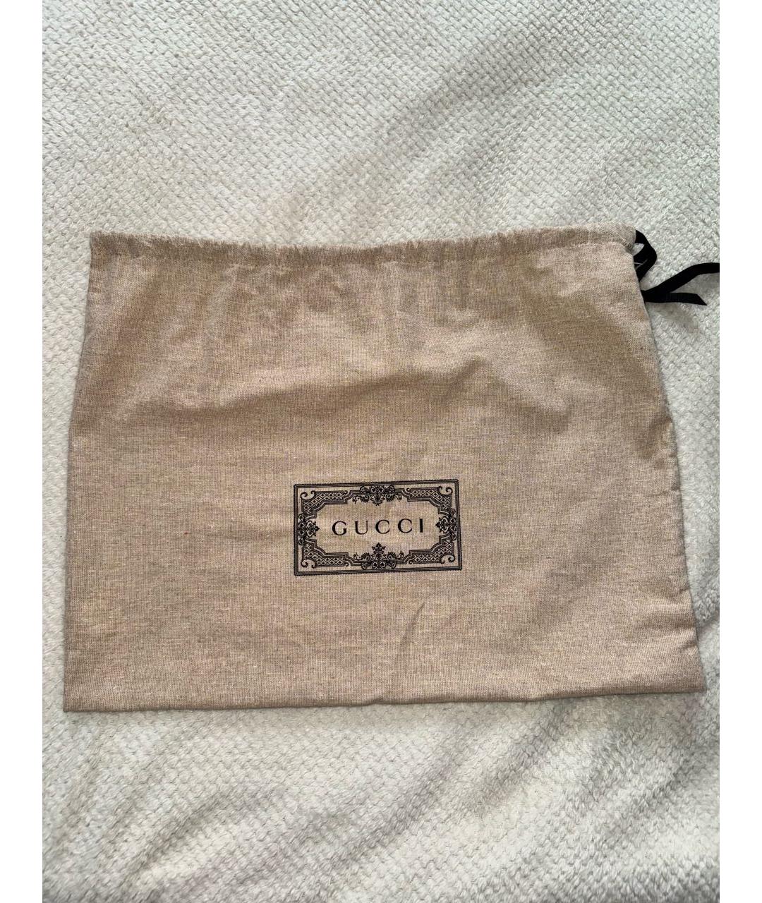 GUCCI Коричневая тканевая сумка через плечо, фото 5