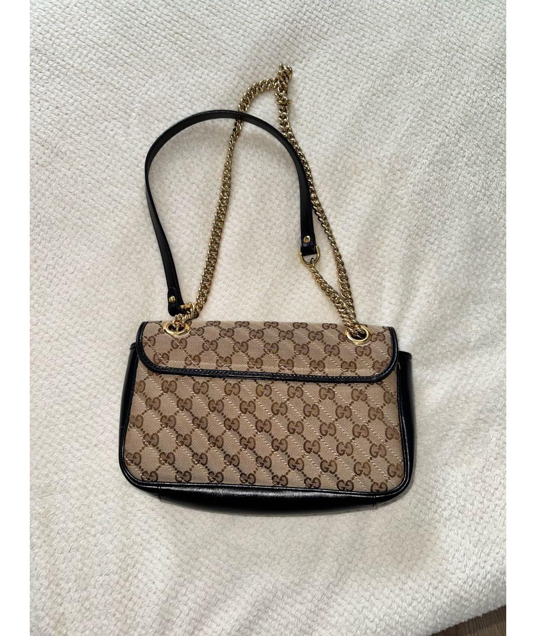 GUCCI Коричневая тканевая сумка через плечо, фото 2