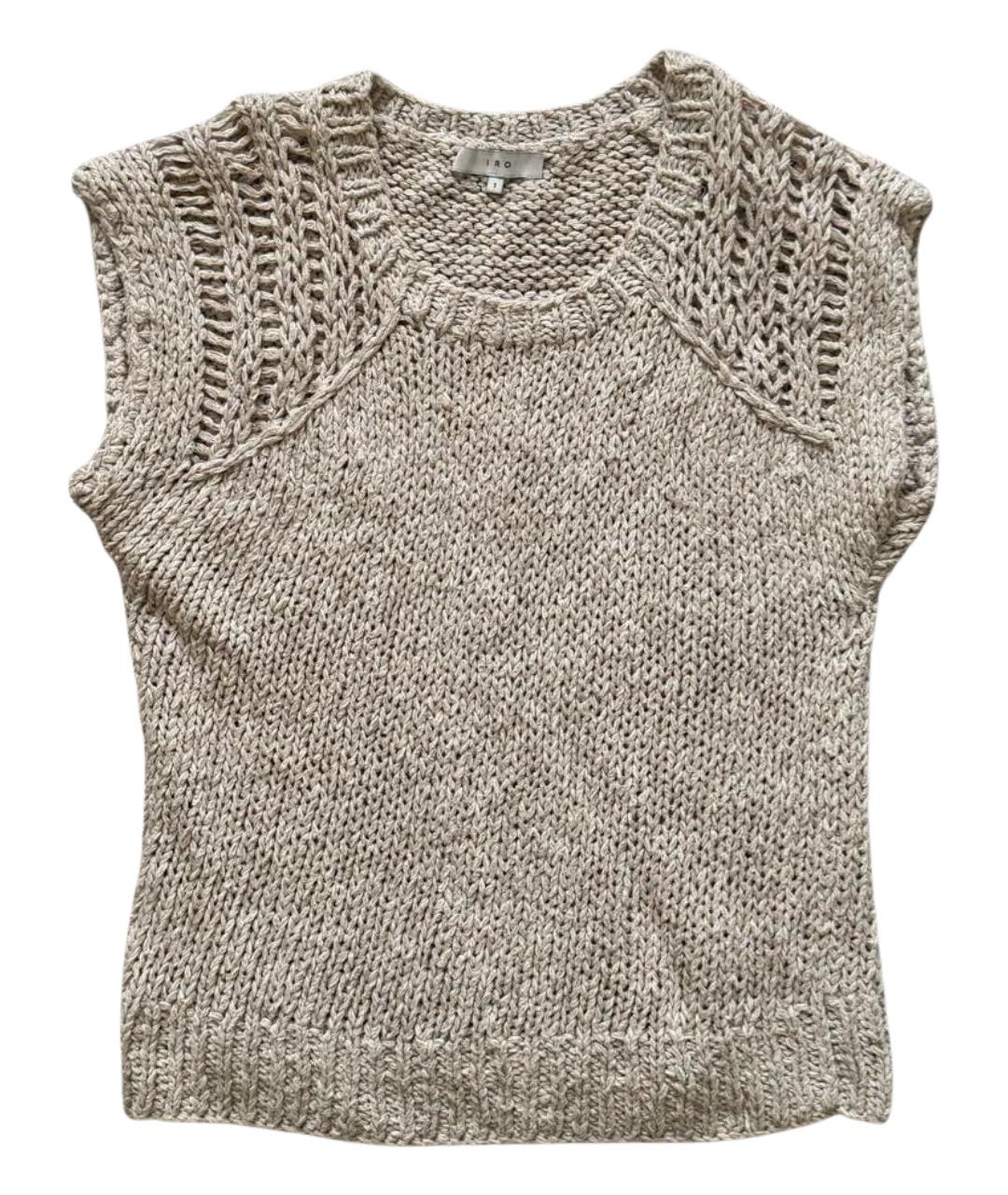 IRO Бежевая хлопковая жилетка, фото 1