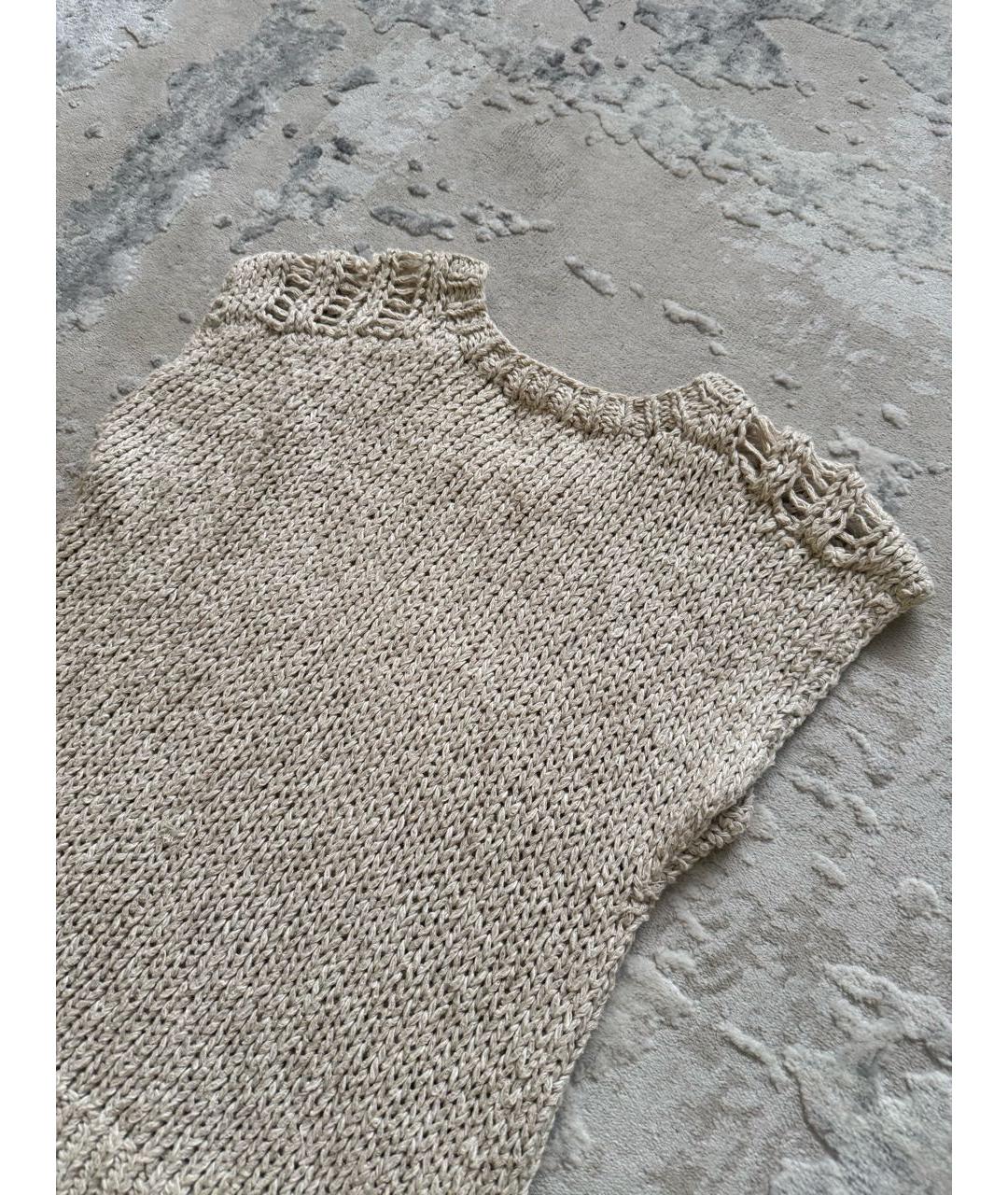 IRO Бежевая хлопковая жилетка, фото 7