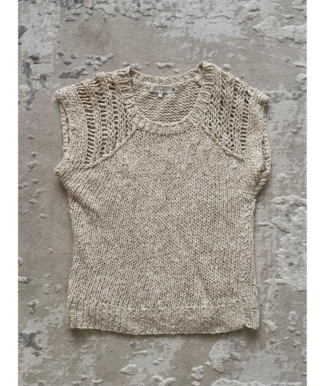 IRO Бежевая хлопковая жилетка, фото 9