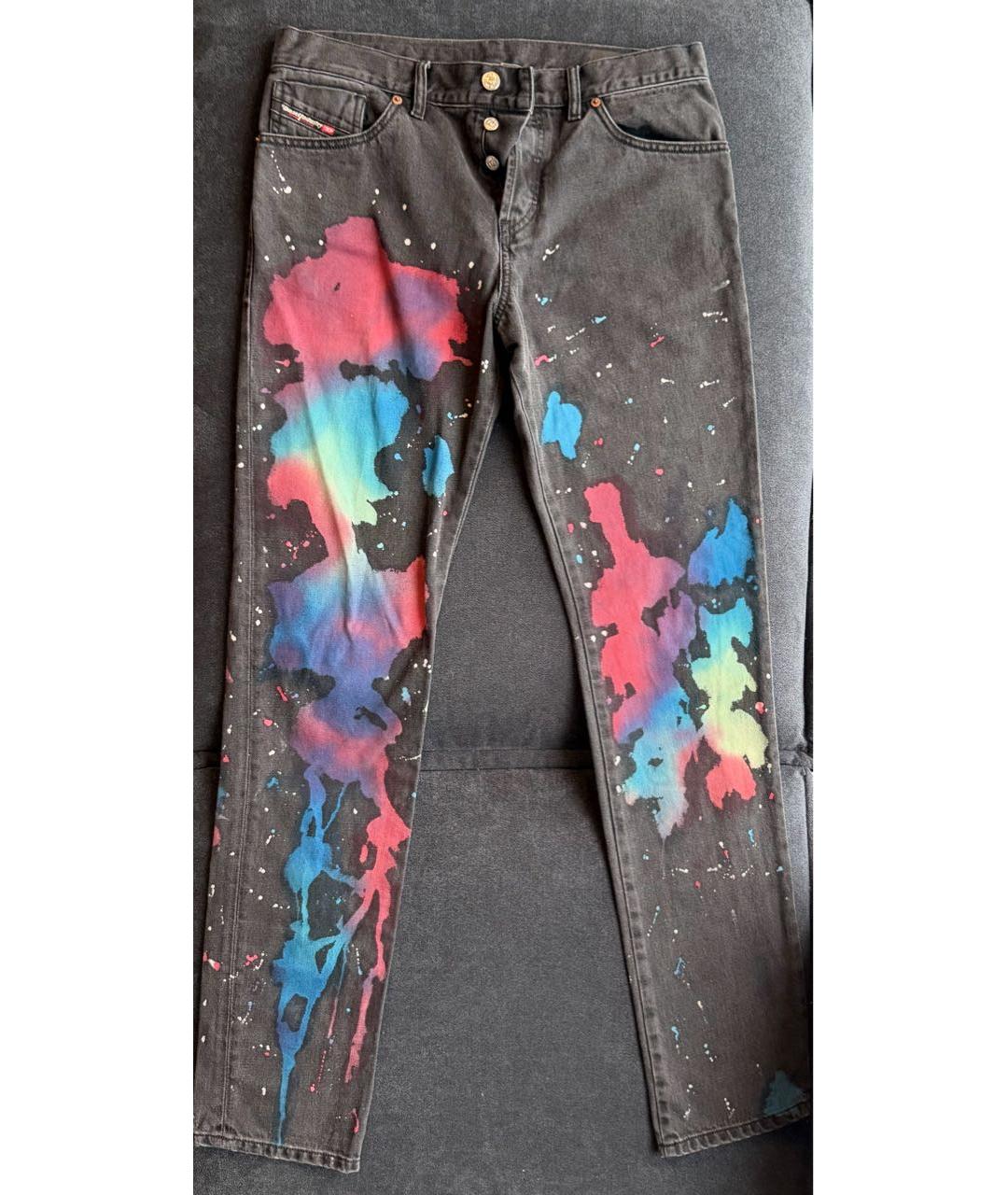 DIESEL BLACK GOLD Черные хлопковые джинсы скинни, фото 9