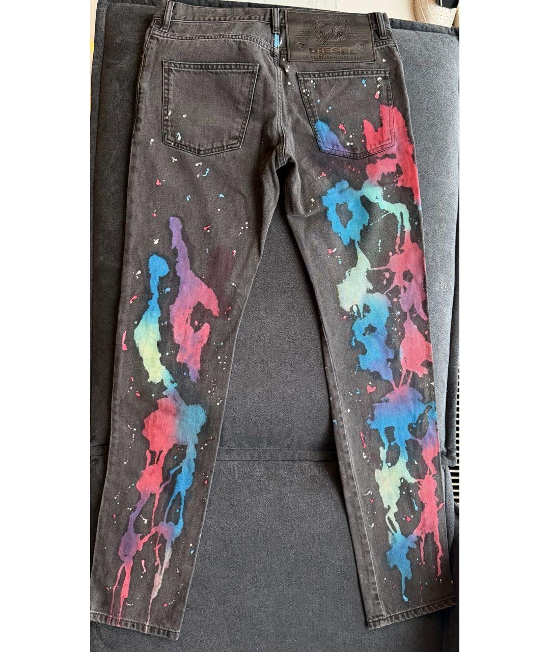 DIESEL BLACK GOLD Черные хлопковые джинсы скинни, фото 2