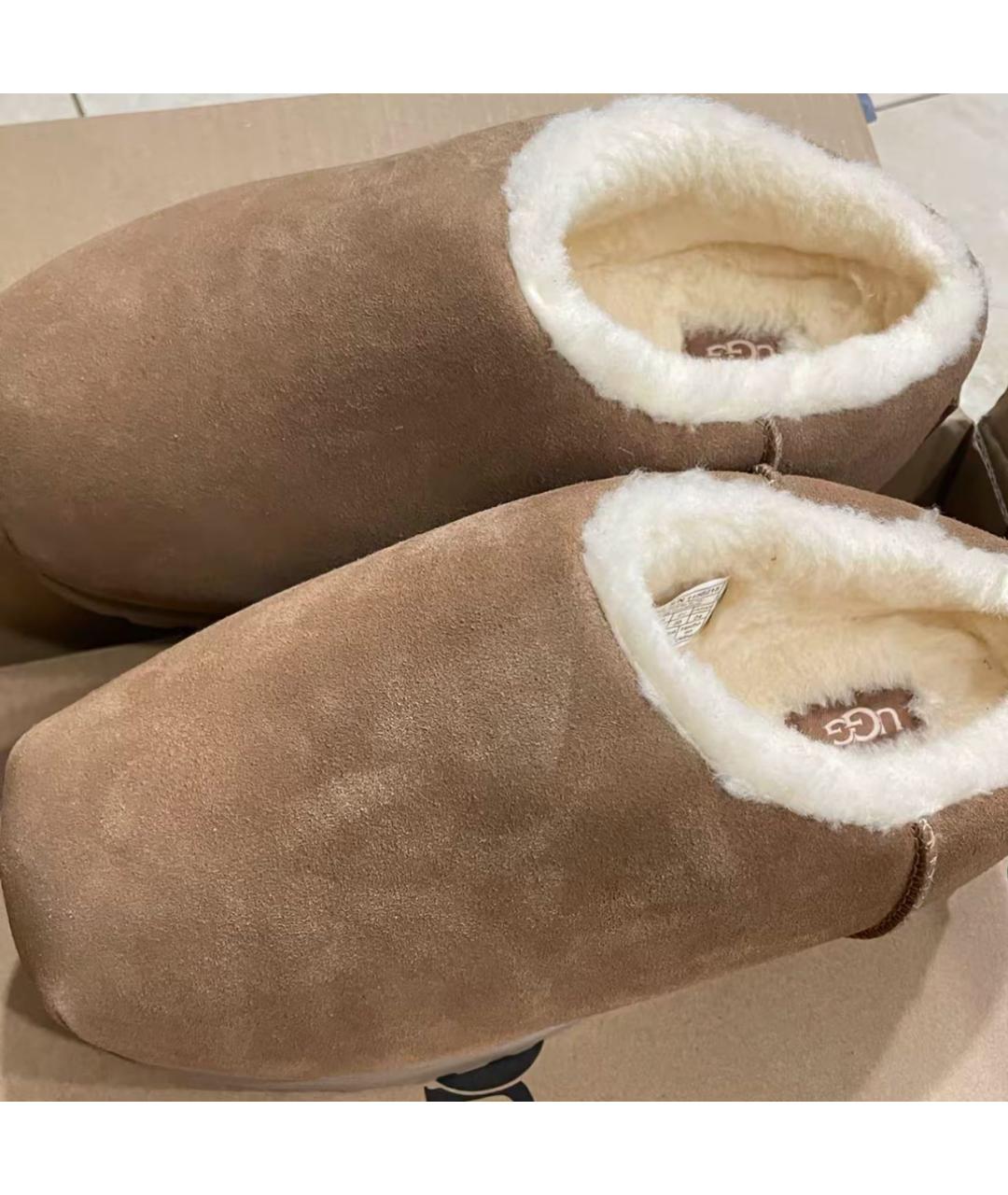 UGG AUSTRALIA Коричневые замшевые сабо, фото 7