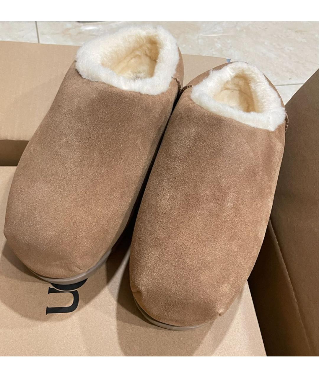 UGG AUSTRALIA Коричневые замшевые сабо, фото 8