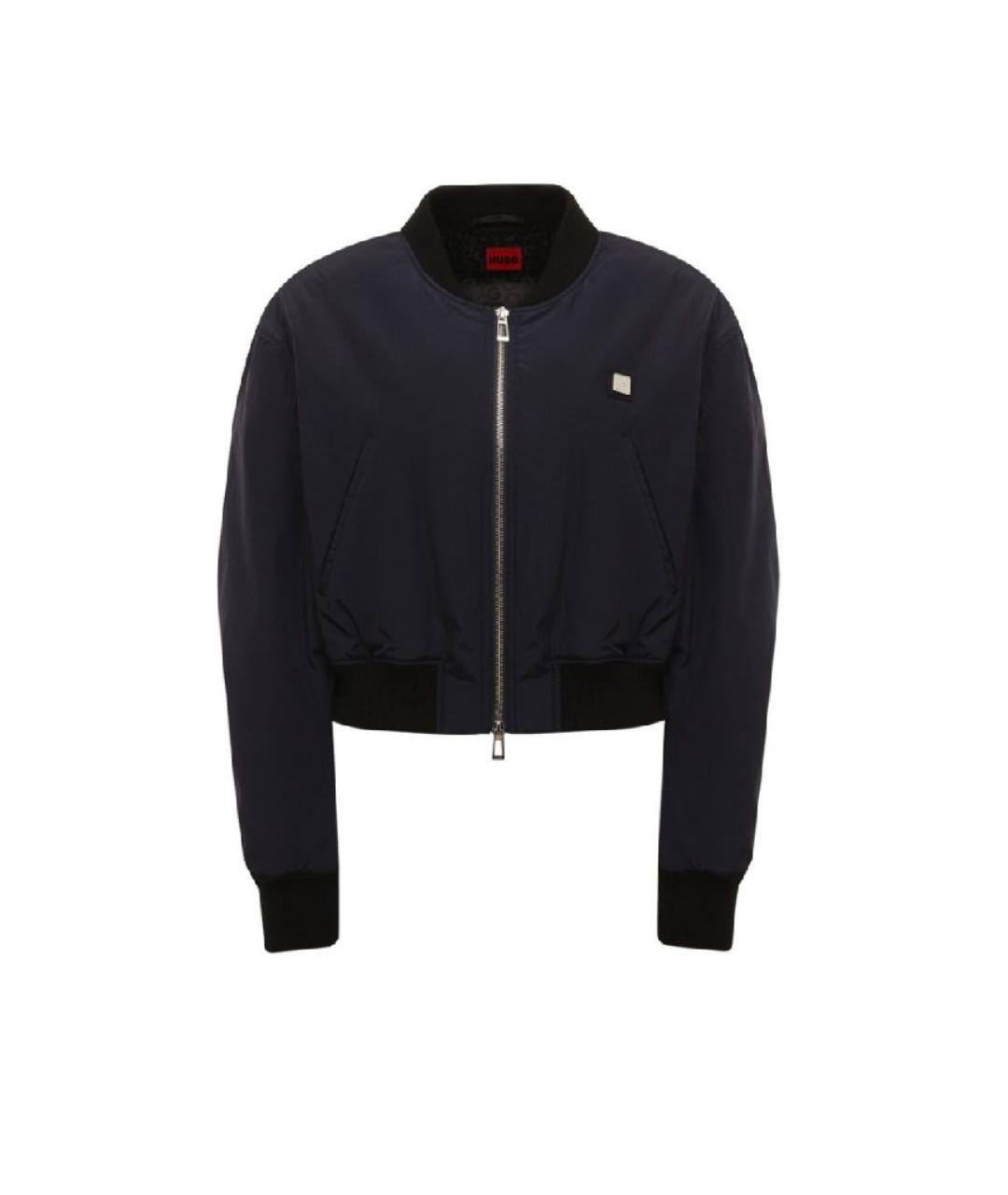 HUGO Темно-синяя полиэстеровая куртка, фото 5