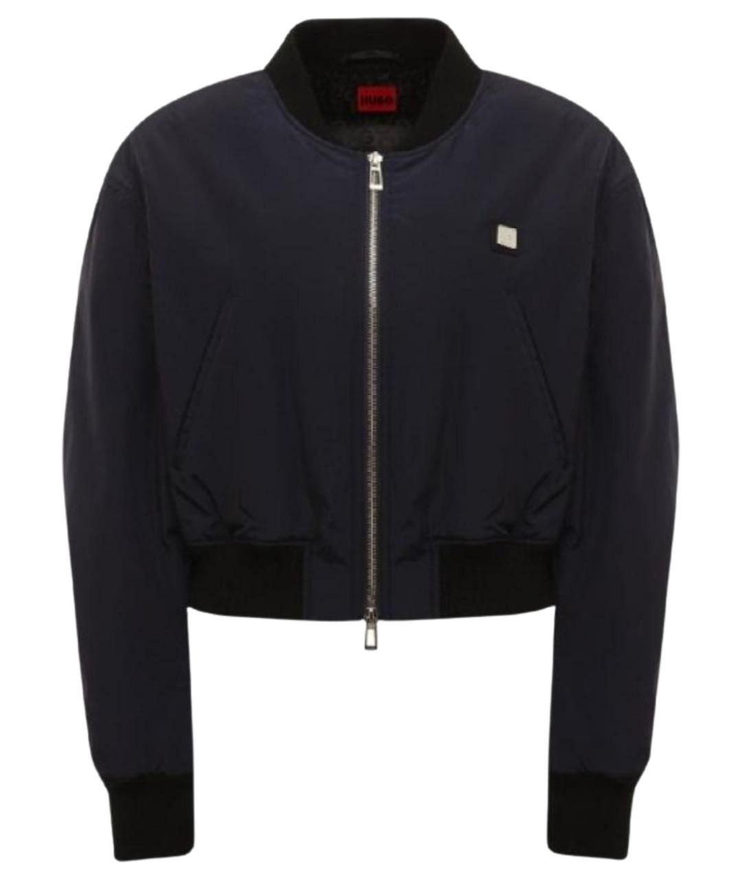 HUGO Темно-синяя полиэстеровая куртка, фото 1