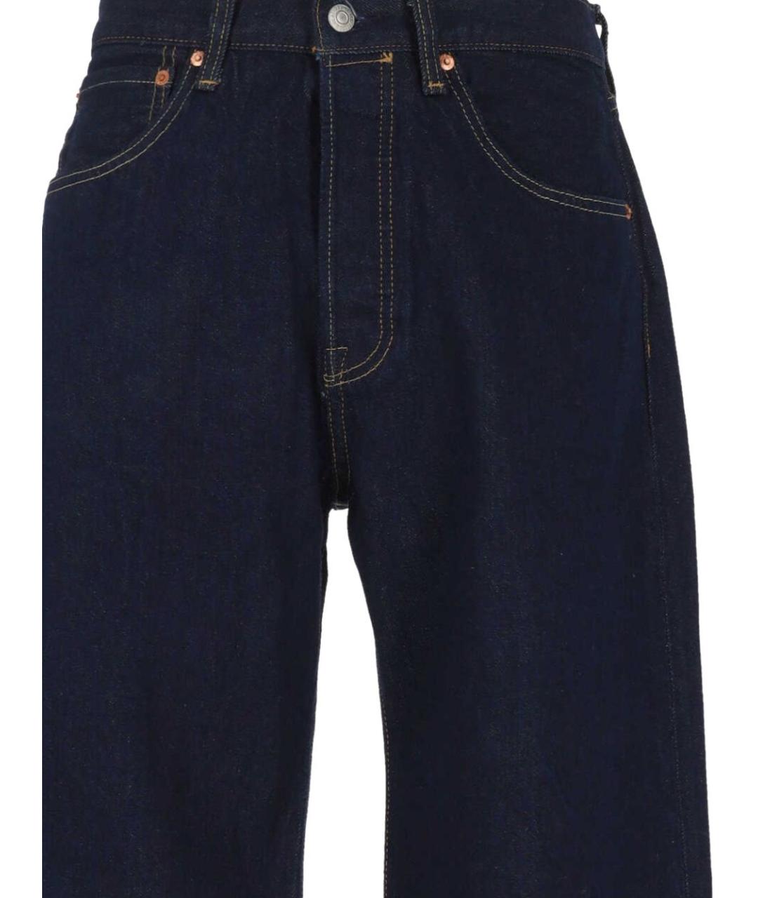 LEVI'S Синие хлопковые прямые джинсы, фото 2