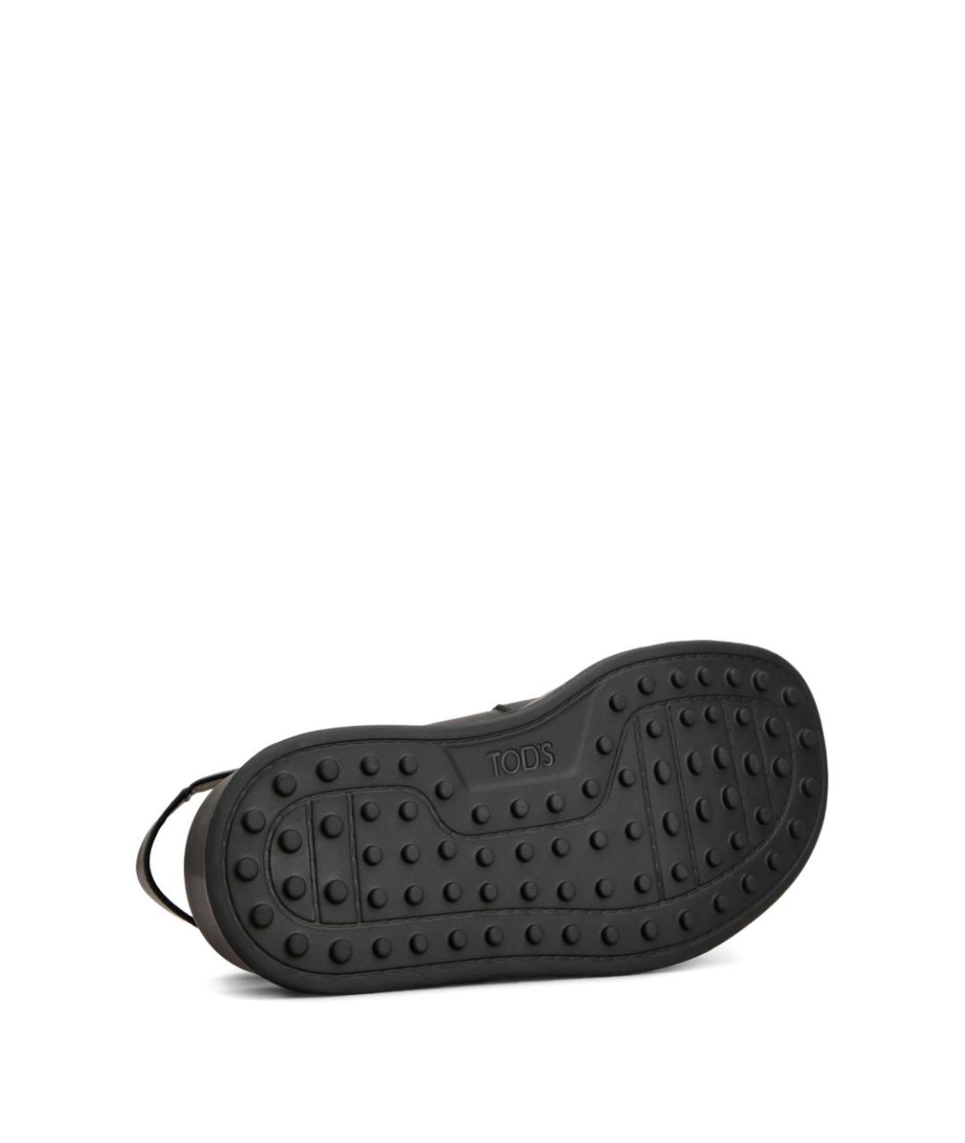 TOD'S Черные кожаные босоножки, фото 2