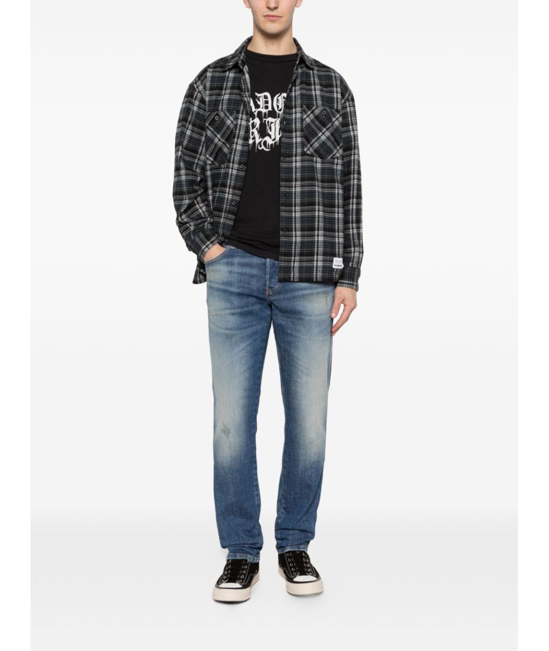 DIESEL Синие хлопковые джинсы скинни, фото 4