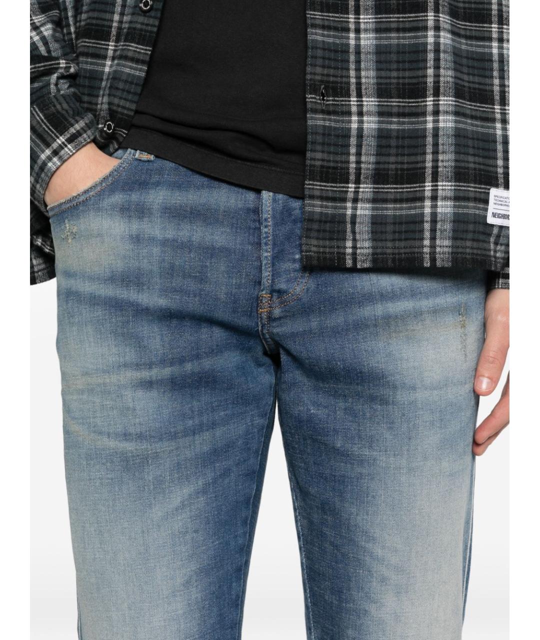 DIESEL Синие хлопковые джинсы скинни, фото 3