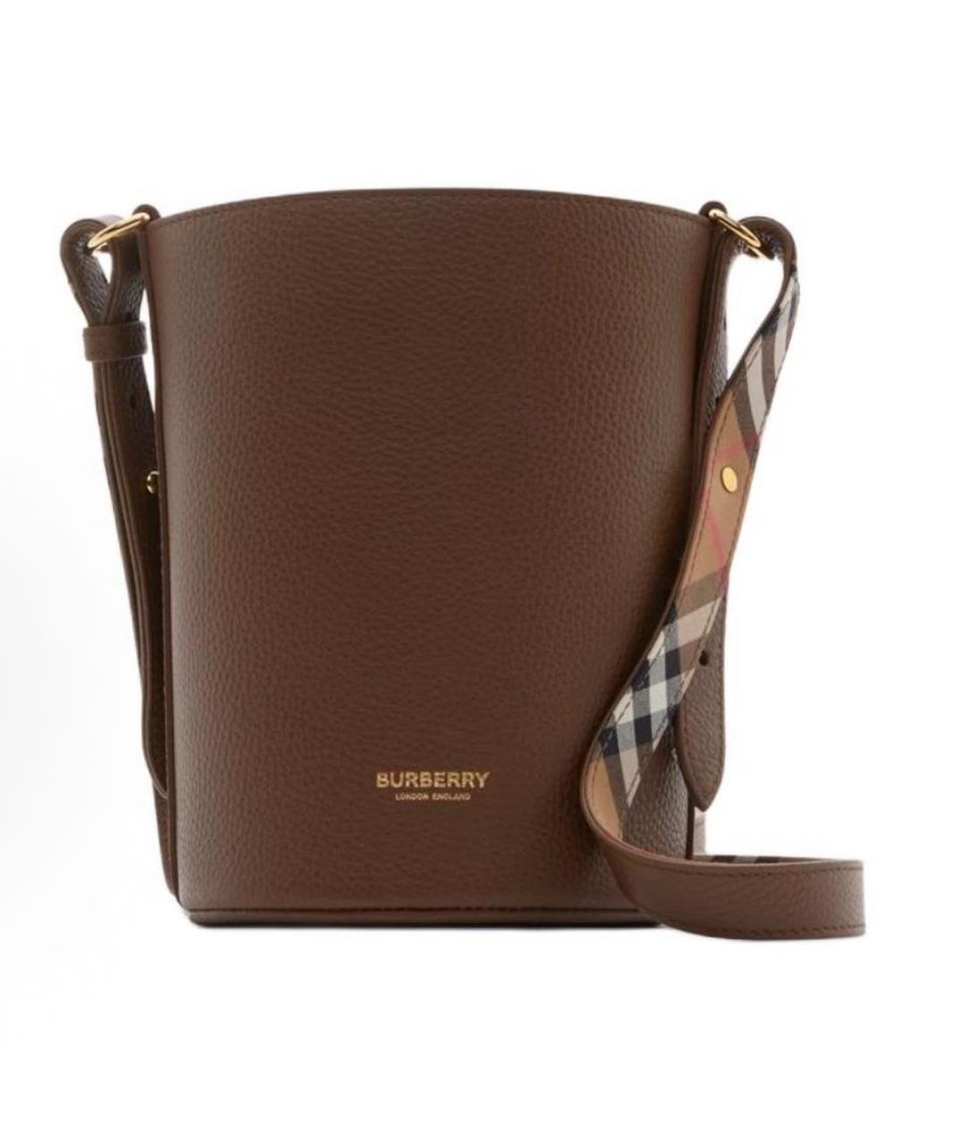 BURBERRY Коричневая кожаная сумка через плечо, фото 1