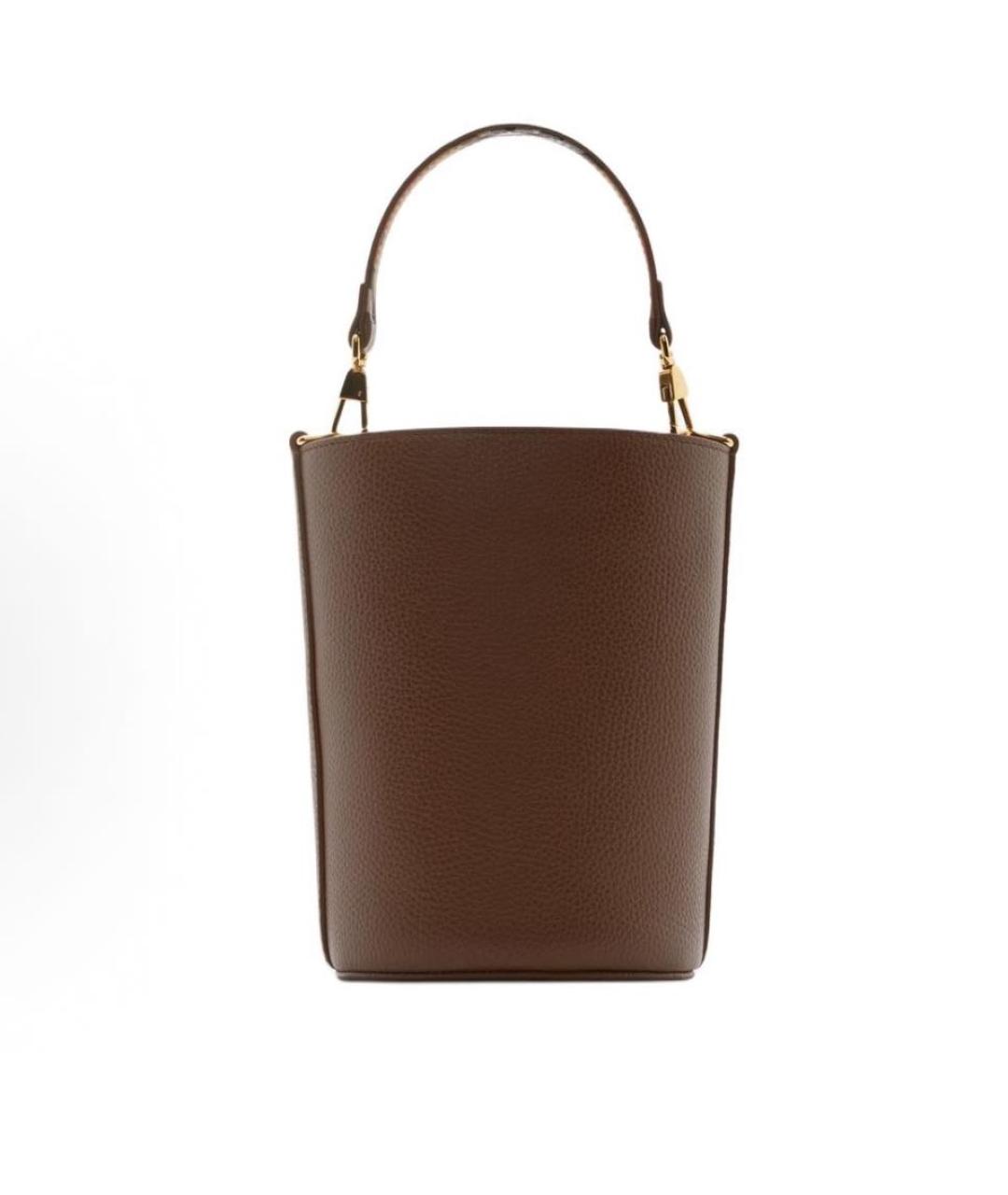 BURBERRY Коричневая кожаная сумка через плечо, фото 3