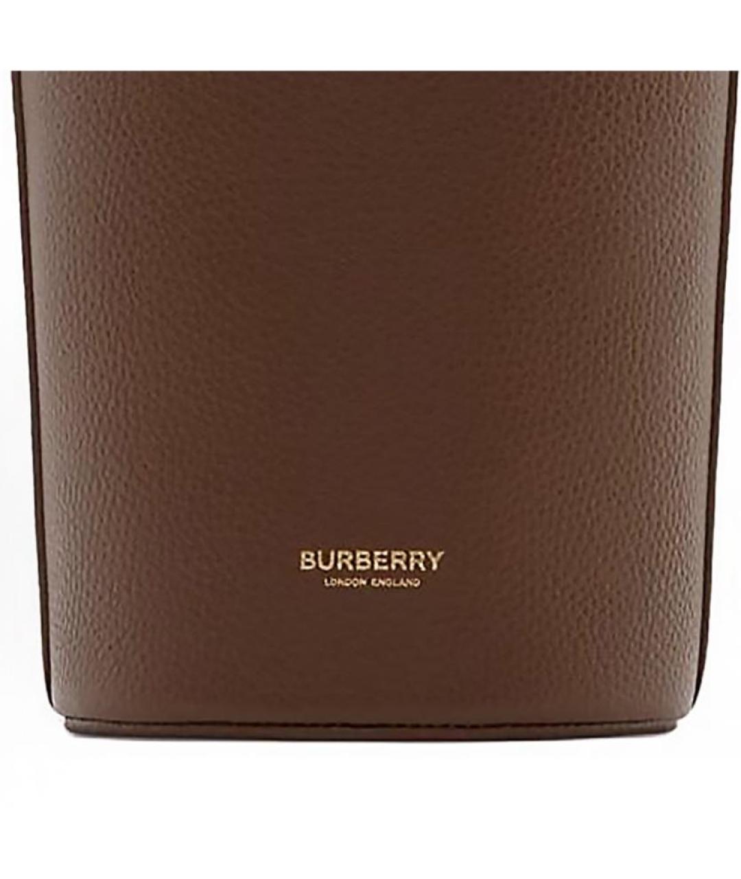 BURBERRY Коричневая кожаная сумка через плечо, фото 4