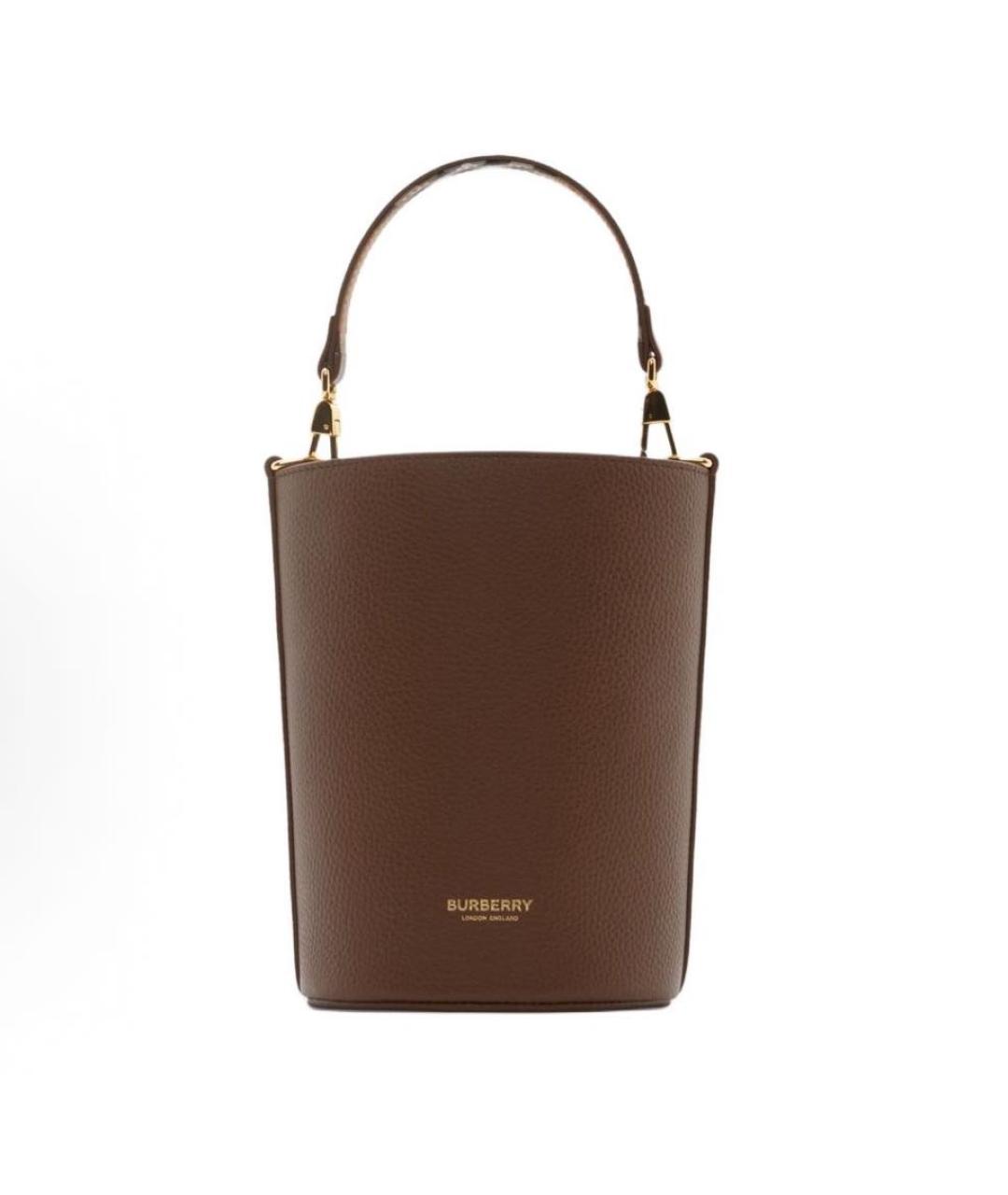 BURBERRY Коричневая кожаная сумка через плечо, фото 2