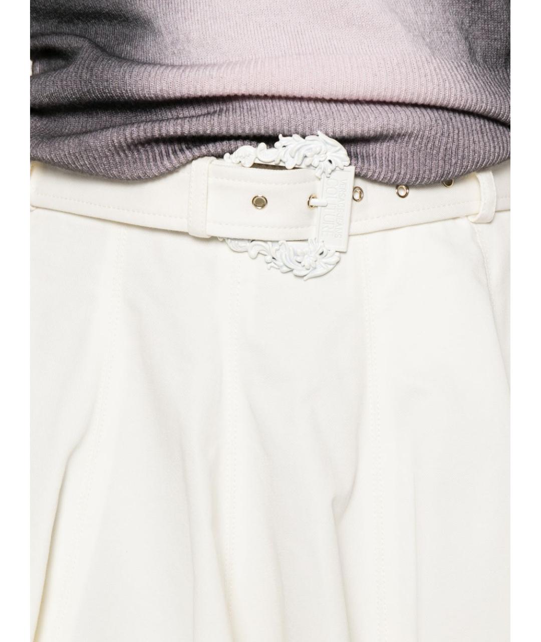 VERSACE JEANS COUTURE Бежевая хлопковая юбка мини, фото 4