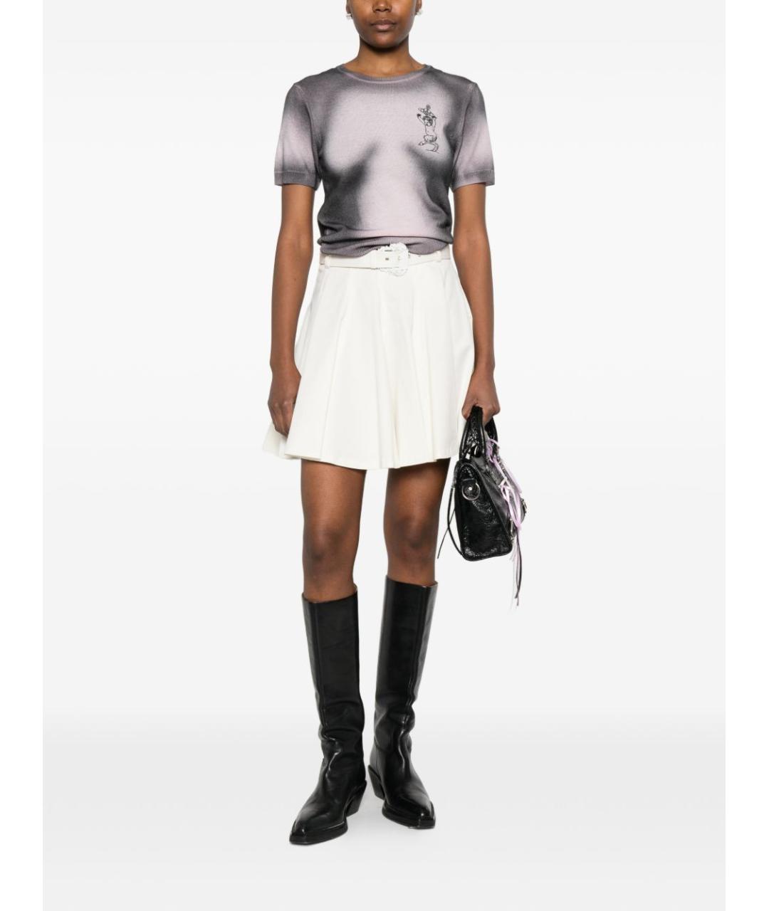 VERSACE JEANS COUTURE Бежевая хлопковая юбка мини, фото 2