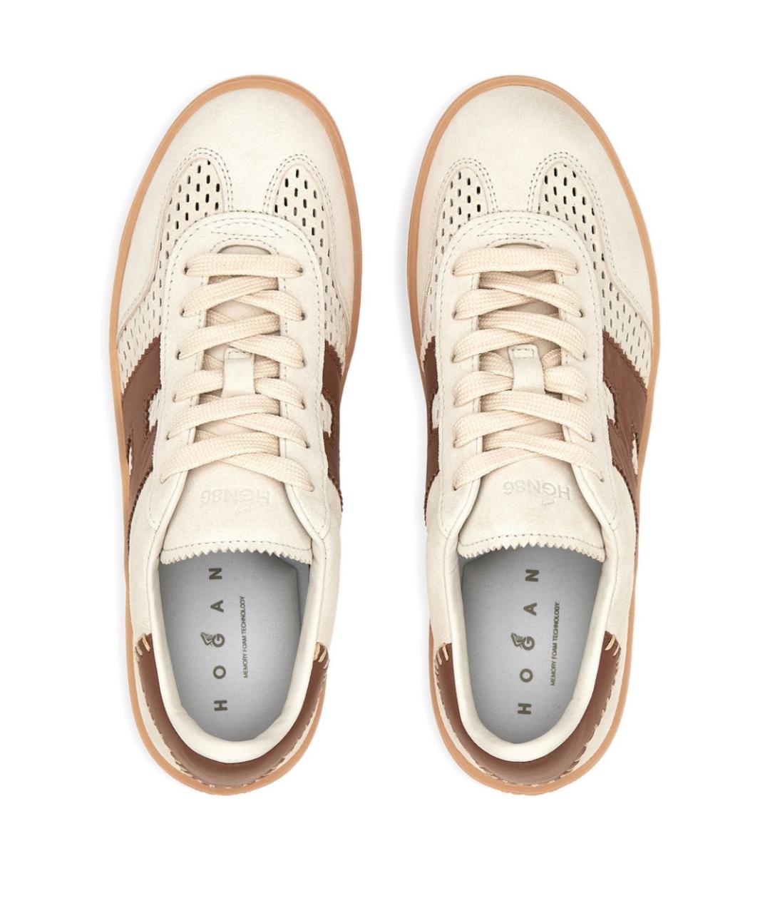 HOGAN Бежевые замшевые кеды, фото 4