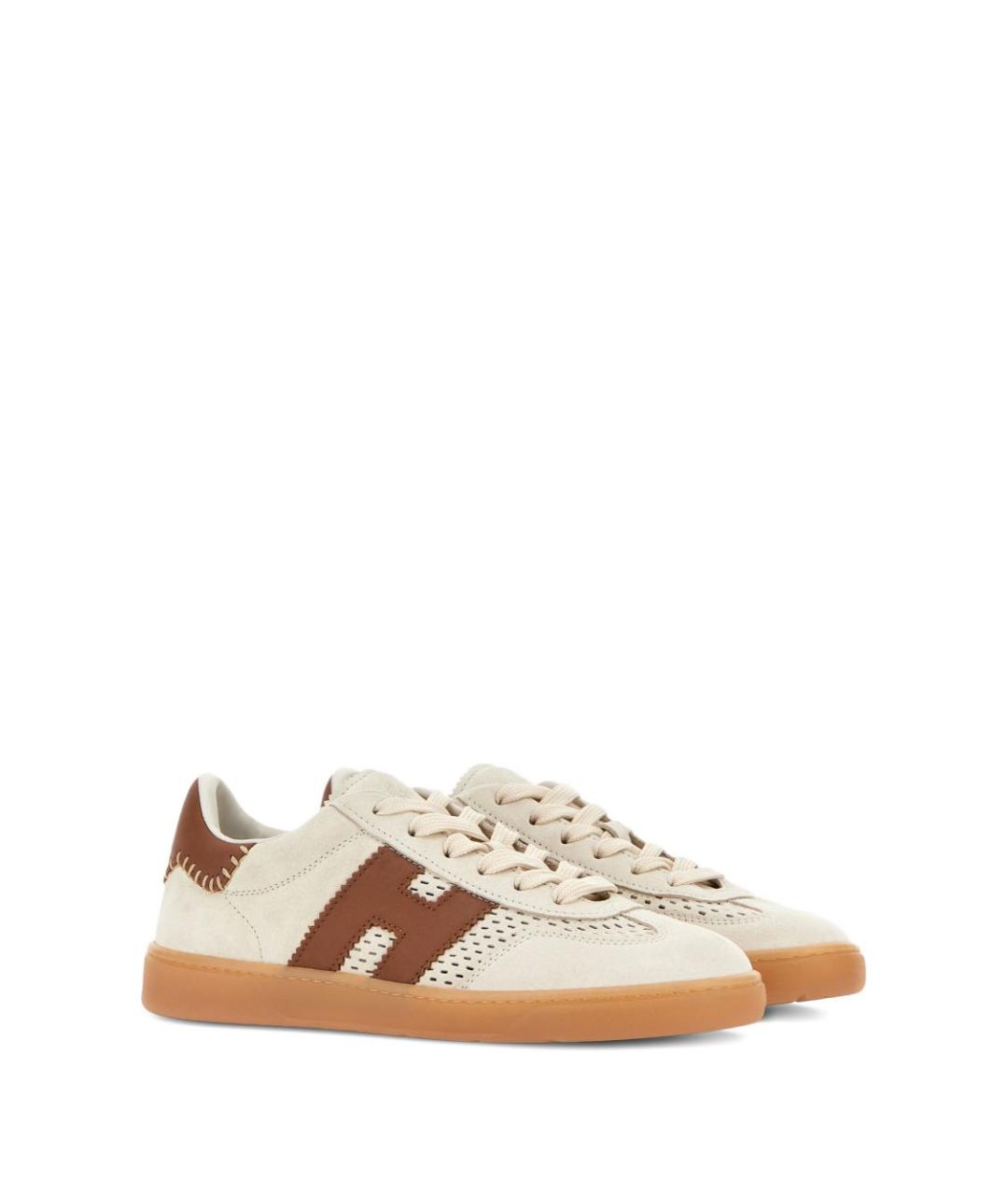 HOGAN Бежевые замшевые кеды, фото 2